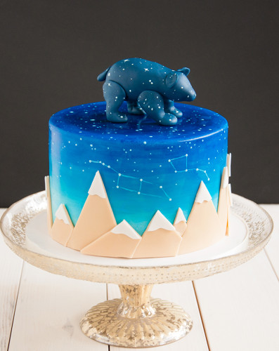 Baby shower cake for Ursa, like the constelation
