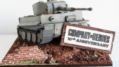 Company of Heroes 10th Anniversary Tank Cake