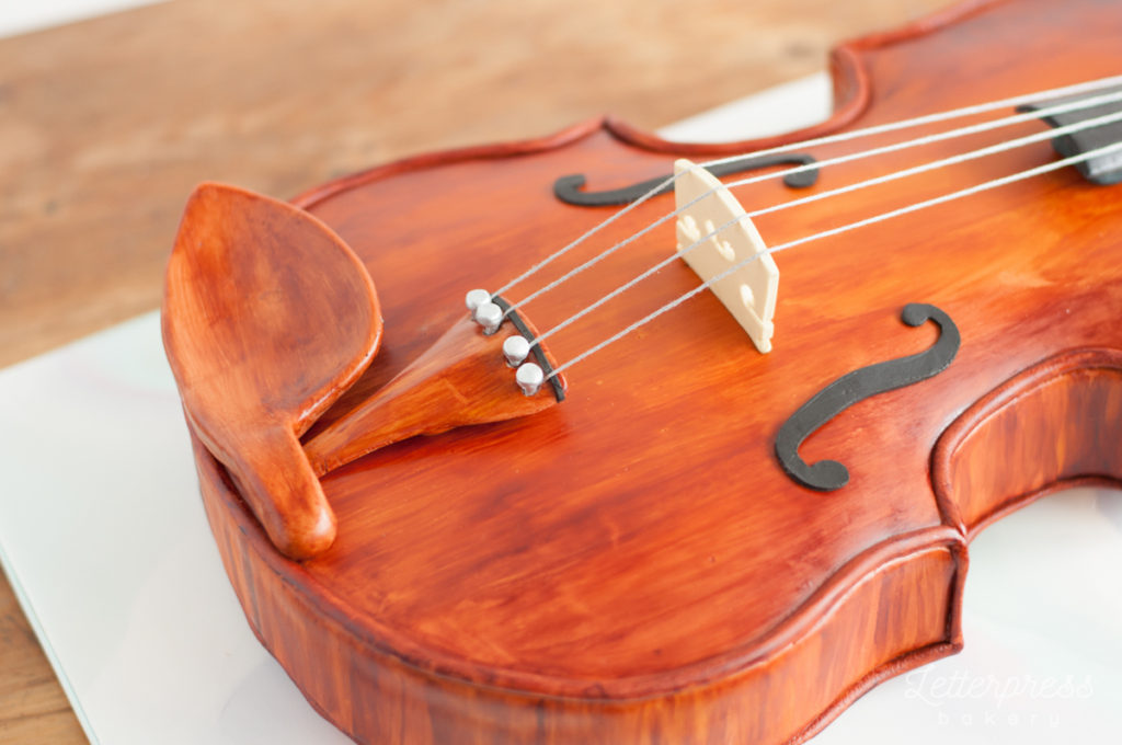 Violin Cake Letterpress Bakery